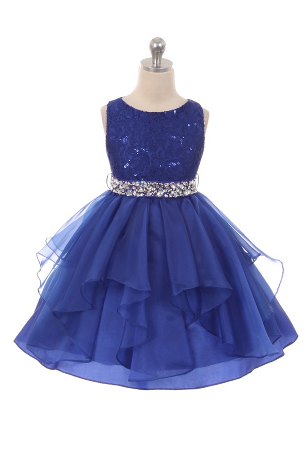Royal Blue Embroidered Sequin Stretch Dress(size 4-14) Royal Blue Embroidered Sequin Stretch Dress(size 4-14)